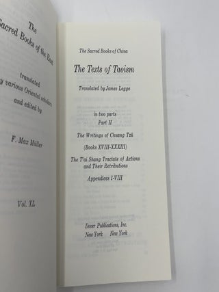 The Texts of Taoism (Volume 2)