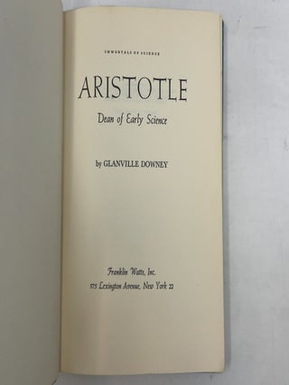 Aristotle: Dean of Early Science