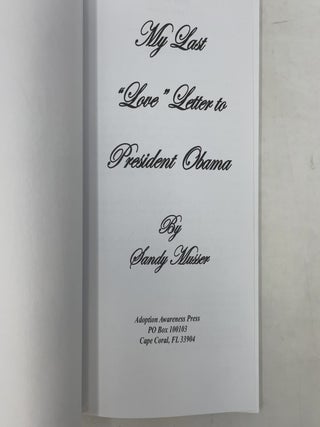 My Last "Love" Letter to President Obama