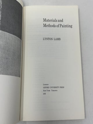 Materials and Methods of Painting (Oxford Paperbacks, Handbooks for Artists, 8)