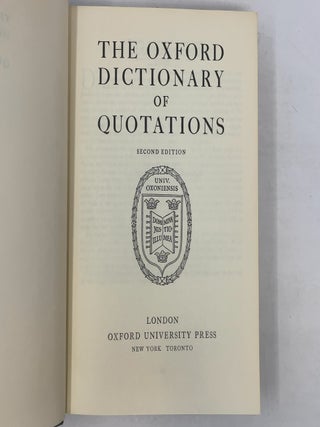 The Oxford Dictionary of Quotes