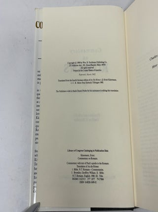 Commentary on Romans