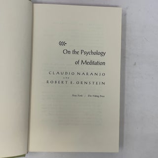 On the Psychology of Meditation