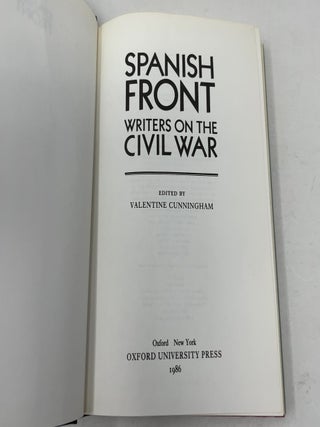 The Spanish Front: Writers on the Civil War