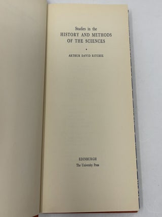 Studies in the History and Methods of the Sciences
