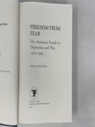 Freedom from Fear: The American People in Depression and War, 1929-1945