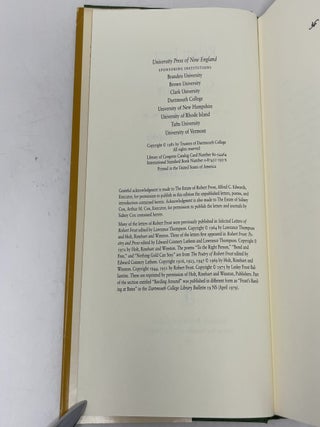 Robert Frost and Sidney Cox: Forty Years of Friendship
