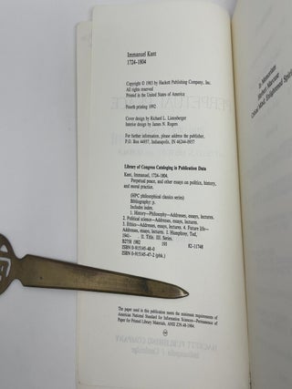 Perpetual Peace and Other Essays