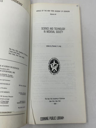 Science and Technology in Medieval Society (Annals of the New York Academy of Sciences)