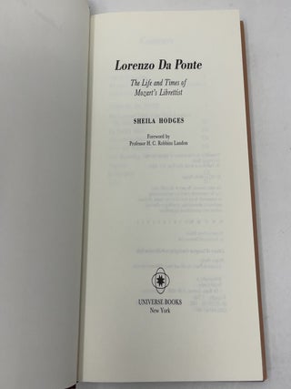 Lorenzo Da Ponte: The Life and Times of Mozart's Librettist
