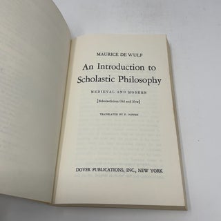 An Introduction to Scholastic Philosophy