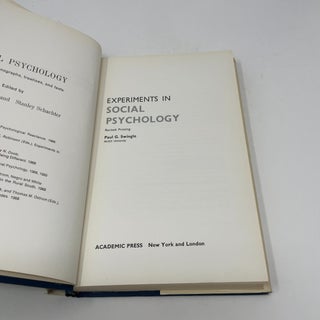 Experiments in Social Psychology
