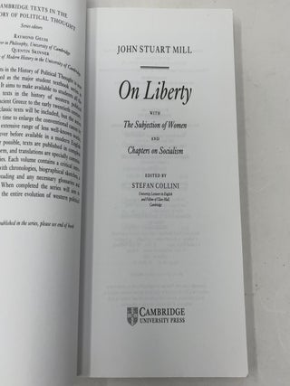 On Liberty and Other Writings (Cambridge Texts in the History of Political Thought)