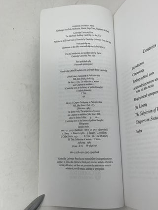 On Liberty and Other Writings (Cambridge Texts in the History of Political Thought)