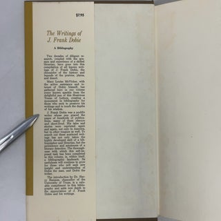 The Writings of J. Frank Dobie: A Bibliography