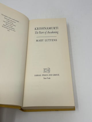 Krishnamurti - The Years of Awakening