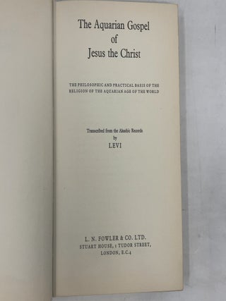 The Aquarian Gospel of Jesus the Christ