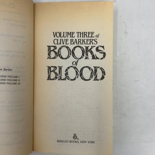 Books of Blood, Volume Three