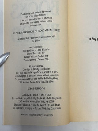 Books of Blood, Volume Three