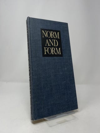 Norm and Form: Studies in the Art of the Renaissance