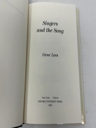 Singers and the Song