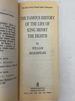 The Famous History of the Life of King Henry the Eighth (Folger Library General Reader's Shakespeare)