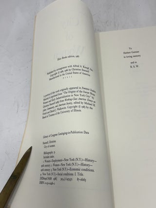 City of Women: Sex and Class in New York, 1789-1860