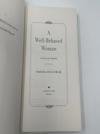 A Well Behaved Woman