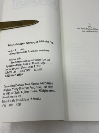 A lawyer looks at the Equal rights amendment