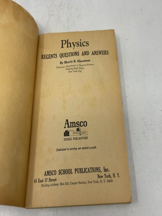 Physics Regents Questions and Answers