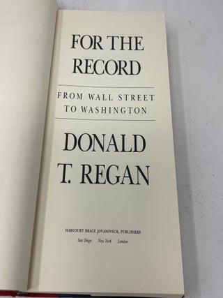 For the Record: From Wall Street to Washington