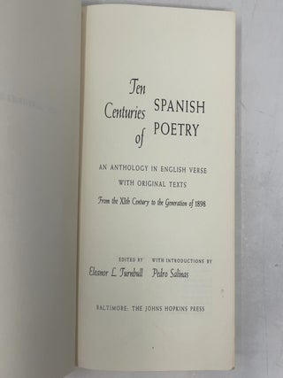 Ten Centuries of Spanish Poetry