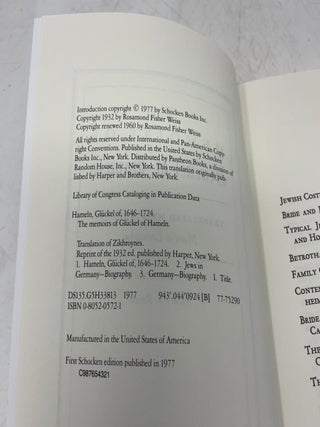 The Memoirs Of Gluckel Of Hameln