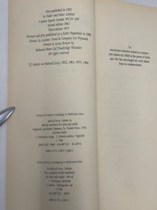 The Complete Herbal Handbook for Farm and Stable
