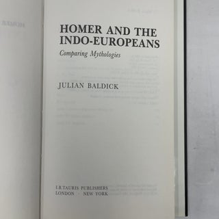 Homer and the Indo-Europeans: Comparing Mythologies