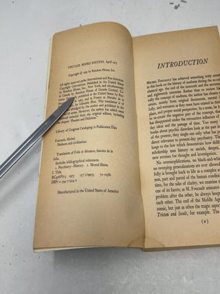 Madness & Civilization: A History of Insanity in the Age of Reason