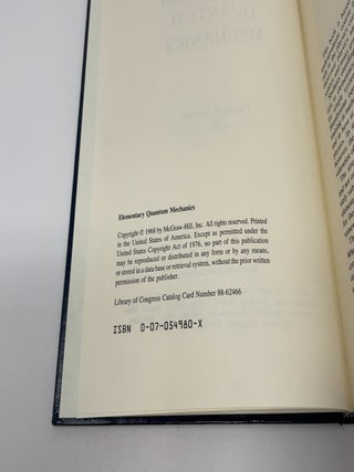 Elementary Quantum Mechanics