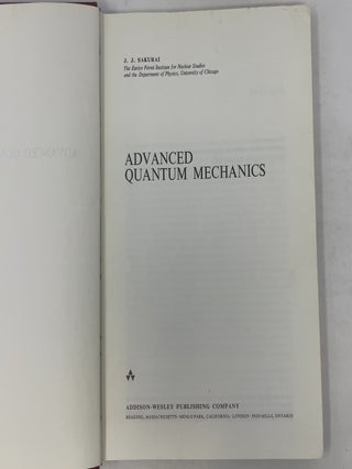 Advanced Quantum Mechanics