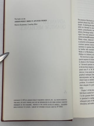 Advanced Quantum Mechanics