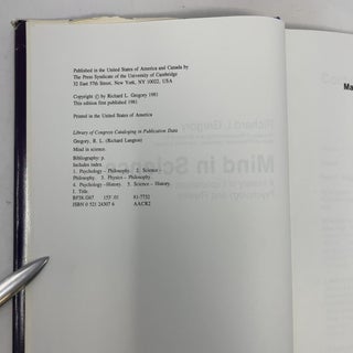 Mind in Science: A History of Explanations in Psychology and Physics