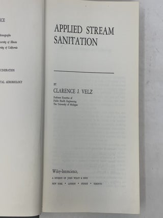 Applied Stream Sanitation (Environmental Science and Technology: A Wiley-Interscience Series of Texts and Monographs)