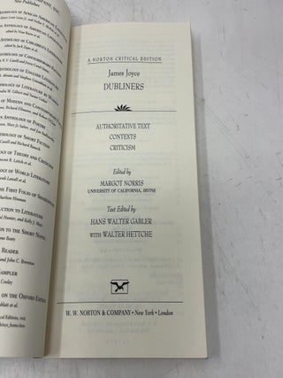 Dubliners A Norton Critical Edition