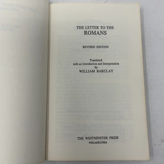 The Letter to the Romans (The Daily Study Bible Series: Revised Edition)