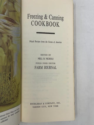 Freezing and Canning Cookbook