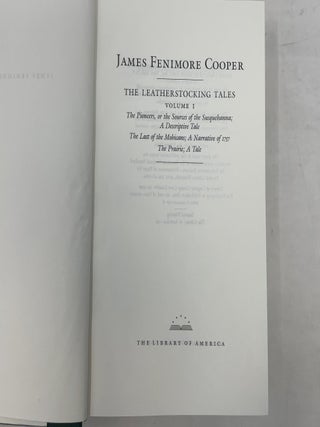 James Fenimore Cooper: The Leatherstocking Tales I; The Pioneers, The Last of the Mohicans, The Prairie (Library of America)