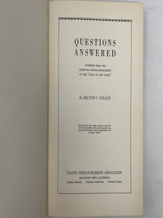 Questions Answered