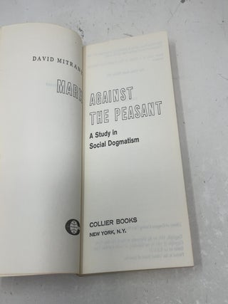 Marx Against the Peasant