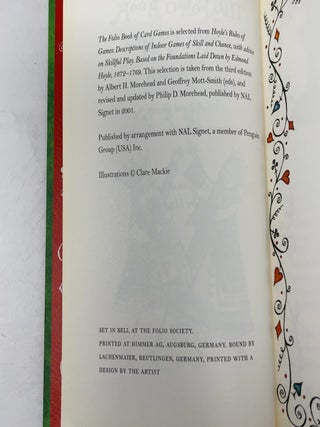 The Folio Book of Card Games: A Compendium of Rare and Remarkable Games of Skill and Chance