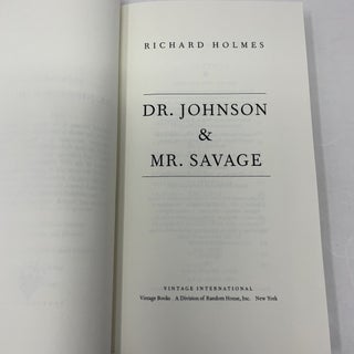 Dr. Johnson & Mr. Savage