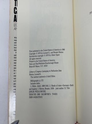 The Medical Casebook of Adolf Hitler: His Illnesses, Doctors, and Drugs